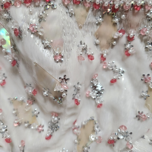 SPRING Easter MOSCHINO COUTURE Faux Fur Dress Marie Antoinette Embellished Beads - Picture 10 of 16